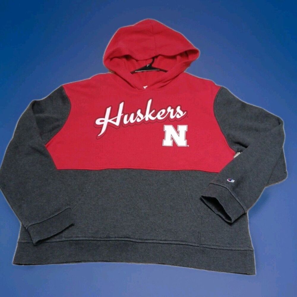 Champion Nebraska Huskers Hoodie Men’s XL Cornhuskers Sweatshirt NCAA Pullover